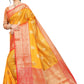 Women's Kanjiwaram Silk Woven Saree
