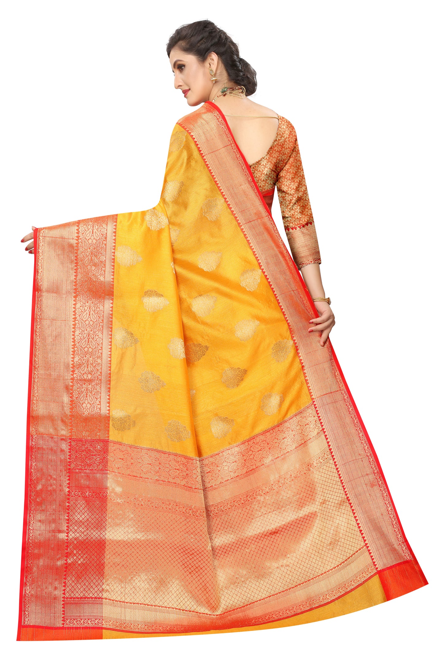Women's Kanjiwaram Silk Woven Saree