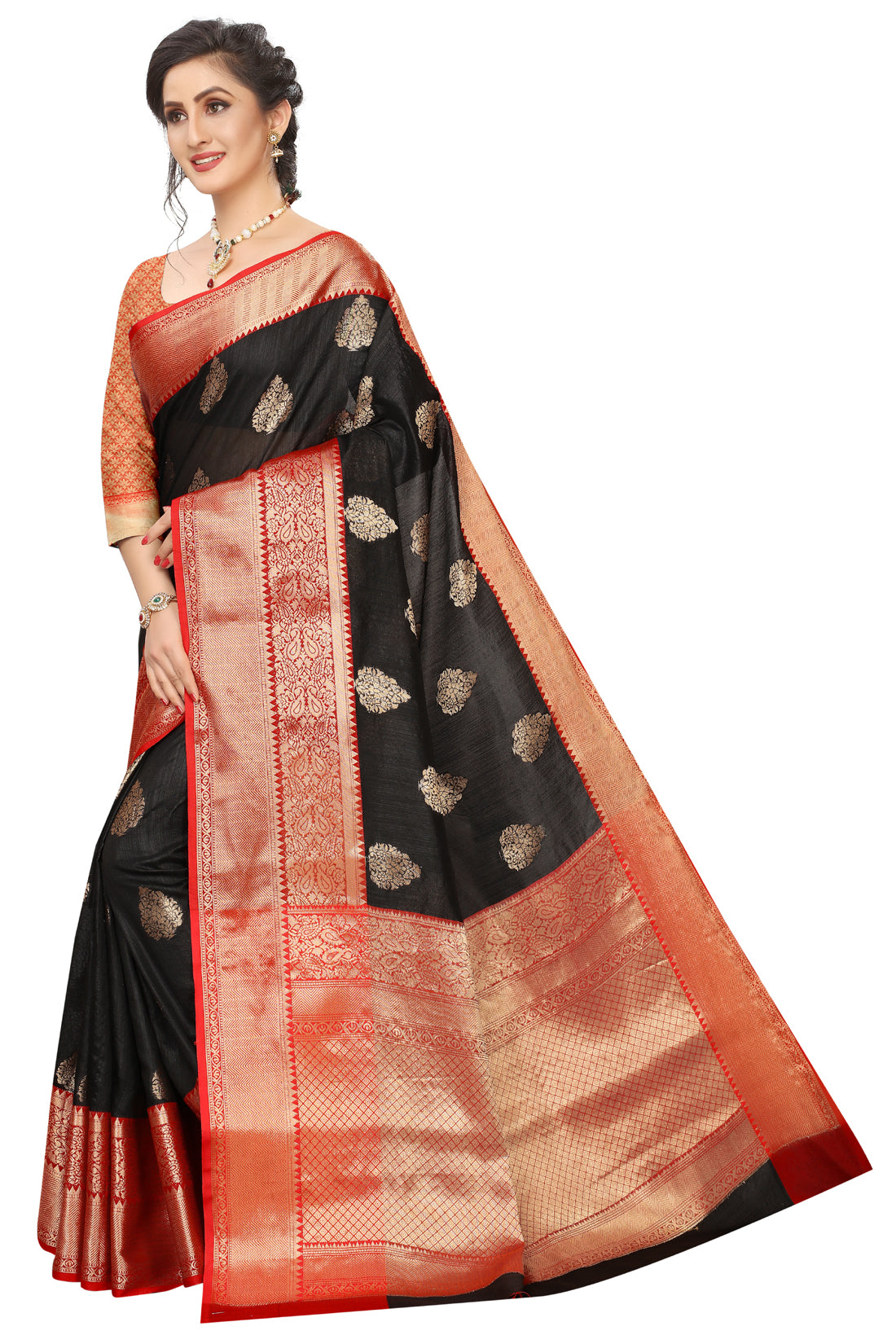Women's Kanjiwaram Silk Woven Saree