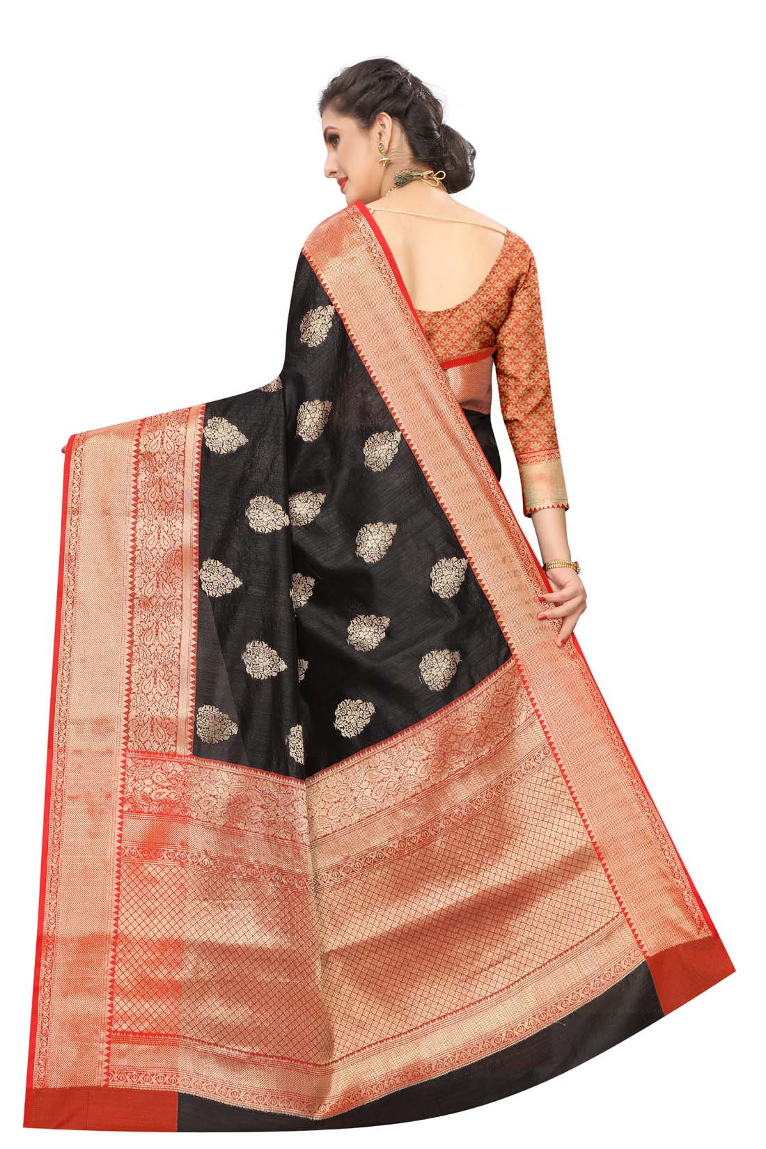 Women's Kanjiwaram Silk Woven Saree