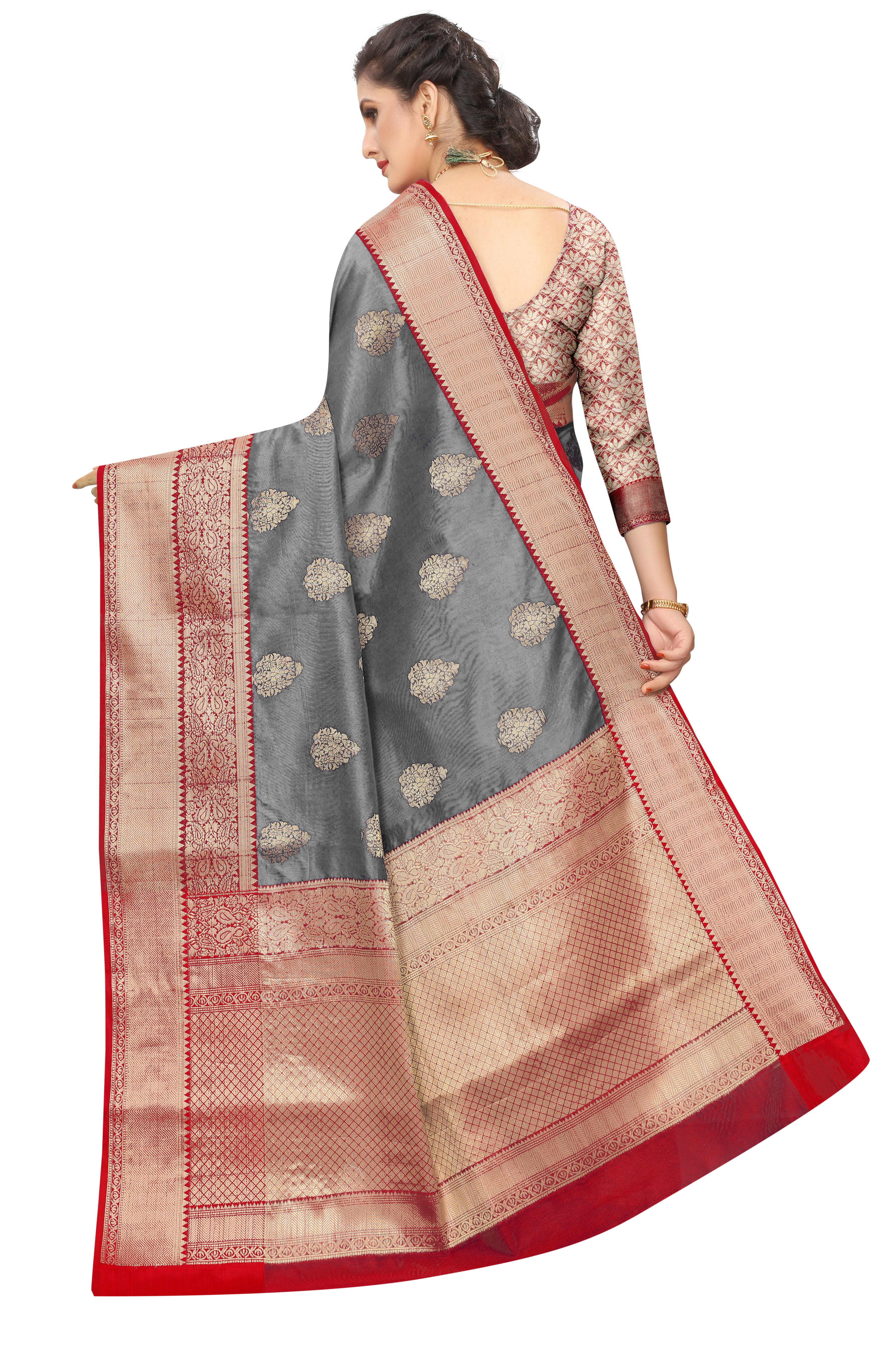 Women's Kanjiwaram Silk Woven Saree