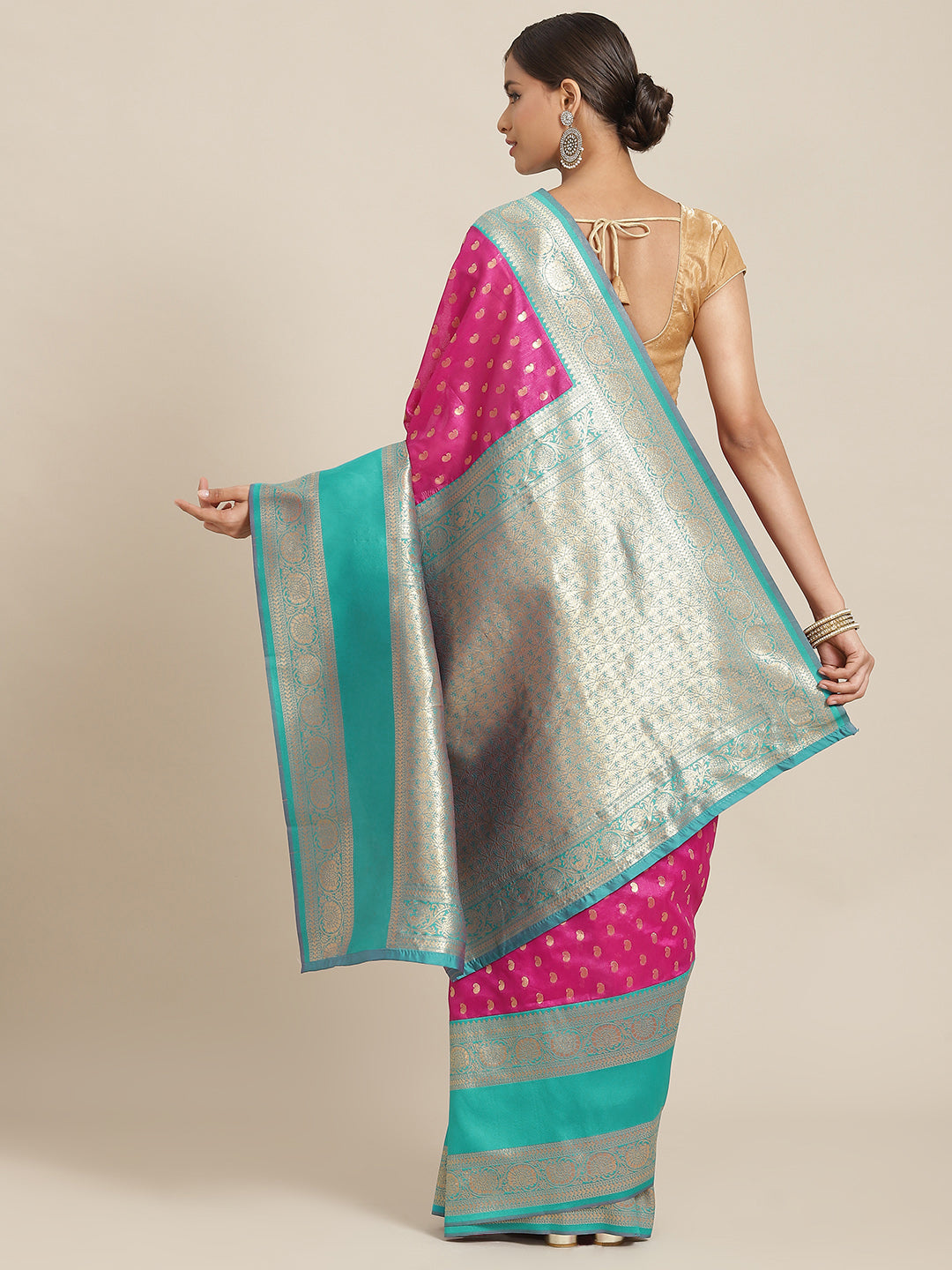 Women's Kanjiwaram Silk Woven Saree