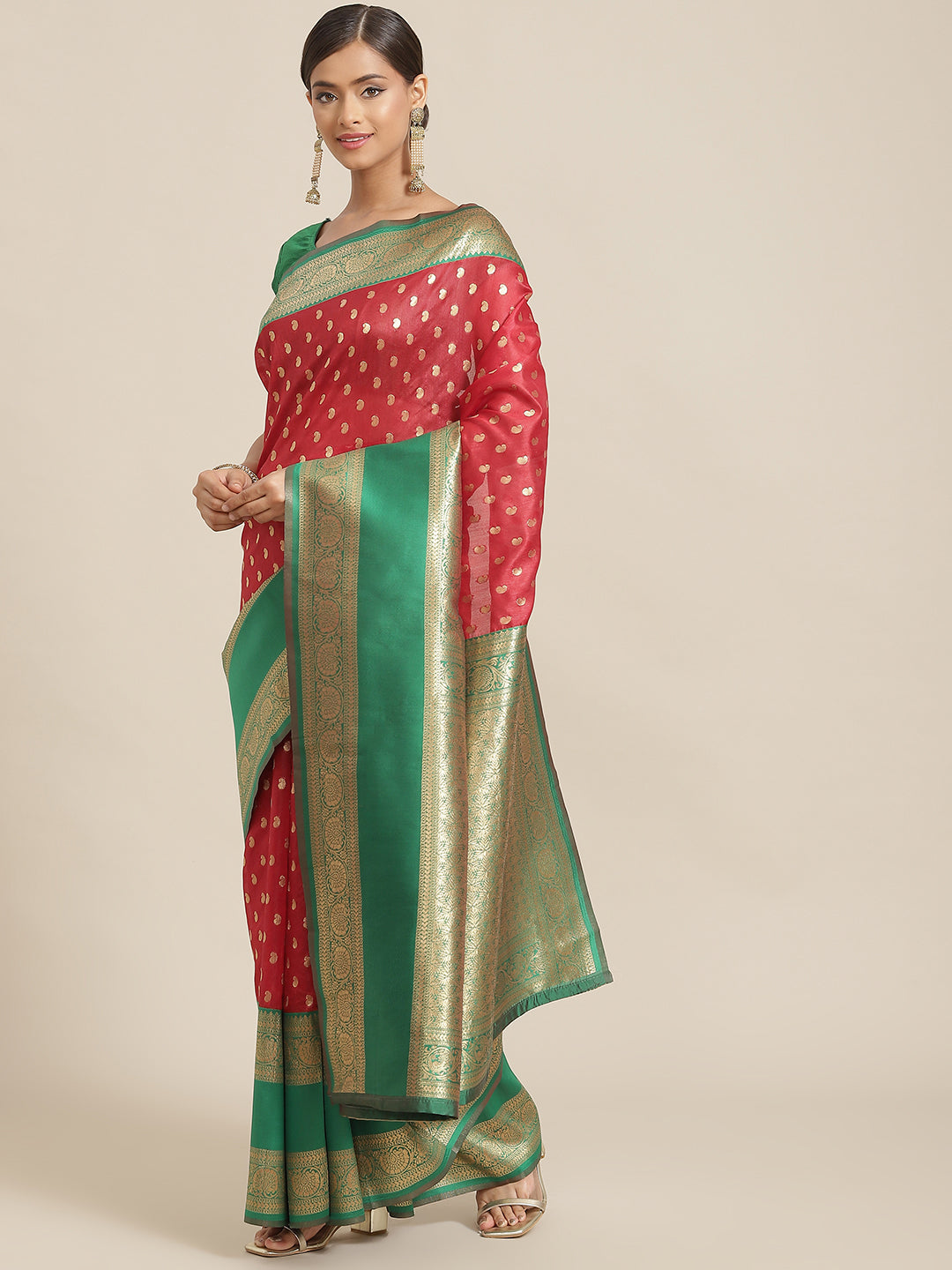 Women's Kanjiwaram Silk Woven Saree