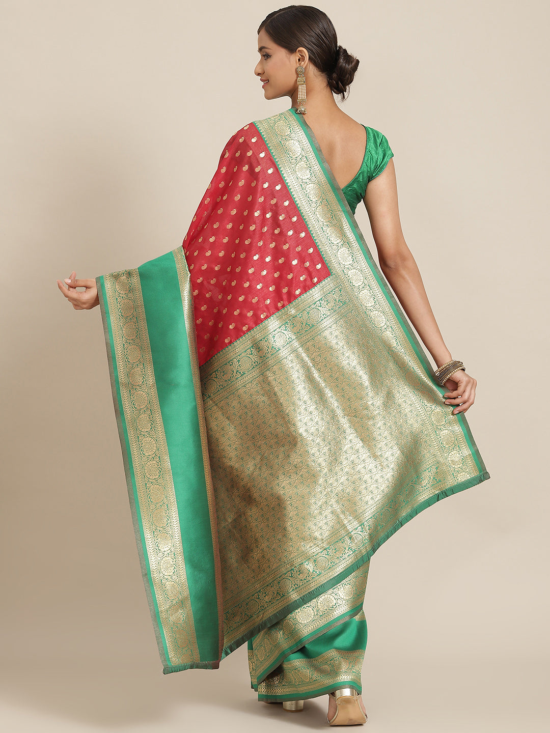 Women's Kanjiwaram Silk Woven Saree