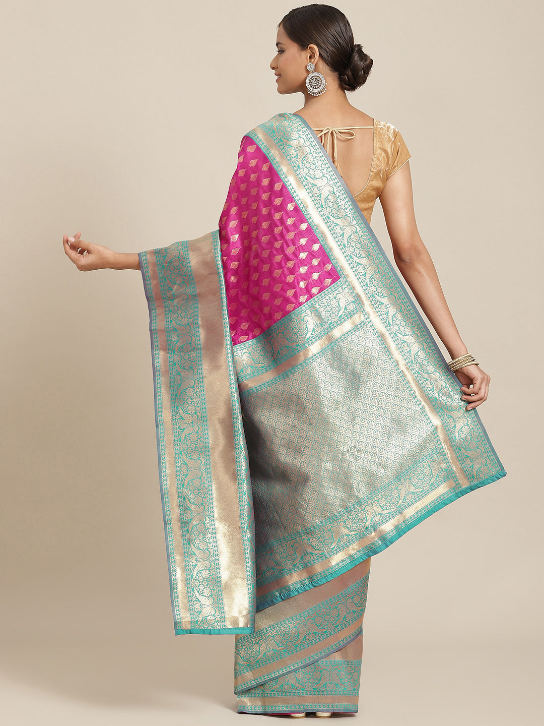 Women's Kanjiwaram Silk Woven Saree