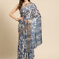 Floral Print Soft Silk Zari Woven Saree