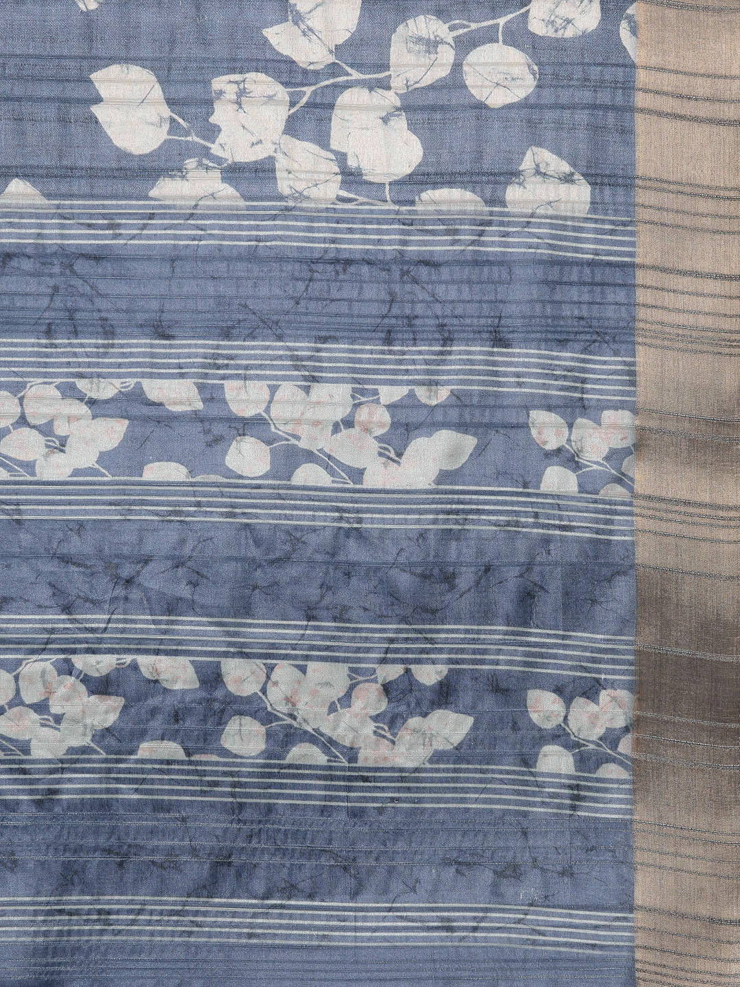 Floral Print Soft Silk Zari Woven Saree