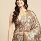 Floral Print Soft Silk Zari Woven Saree