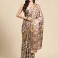 Floral Print Soft Silk Zari Woven Saree
