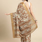 Floral Print Soft Silk Zari Woven Saree