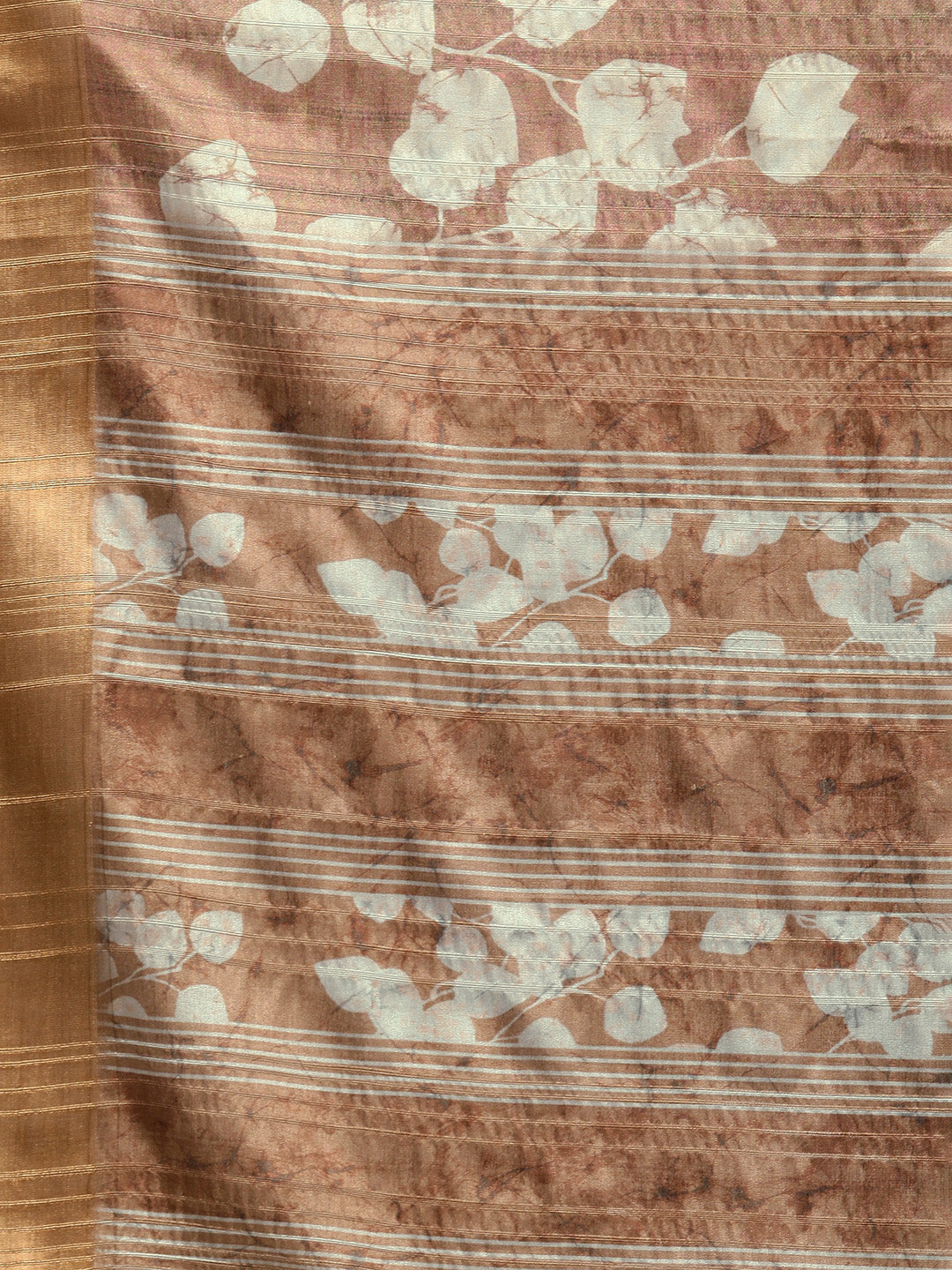 Floral Print Soft Silk Zari Woven Saree