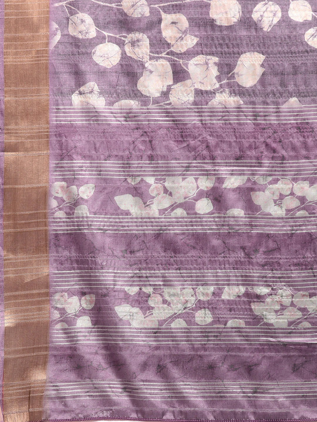 Floral Print Soft Silk Zari Woven Saree
