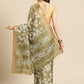 Floral Print Soft Silk Zari Woven Saree
