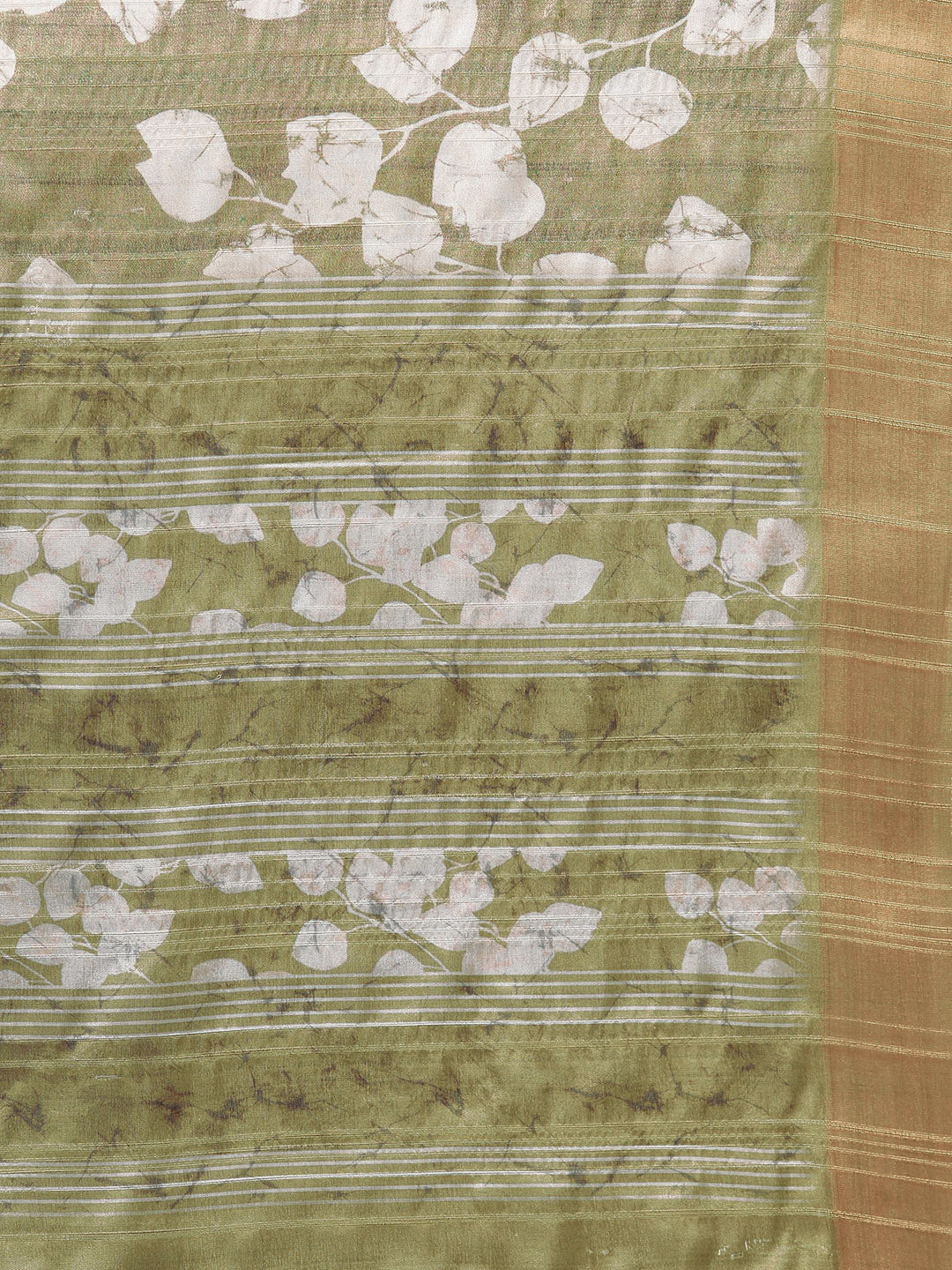 Floral Print Soft Silk Zari Woven Saree