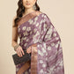 Floral Print Soft Silk Zari Woven Saree