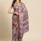 Floral Print Soft Silk Zari Woven Saree