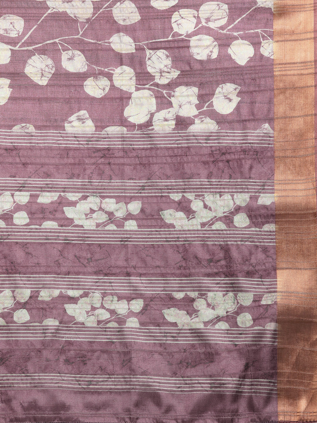 Floral Print Soft Silk Zari Woven Saree