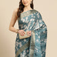Floral Print Soft Silk Zari Woven Saree