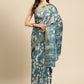Floral Print Soft Silk Zari Woven Saree