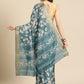 Floral Print Soft Silk Zari Woven Saree