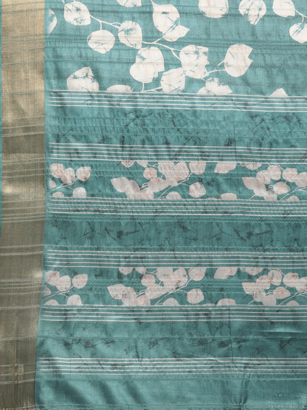 Floral Print Soft Silk Zari Woven Saree
