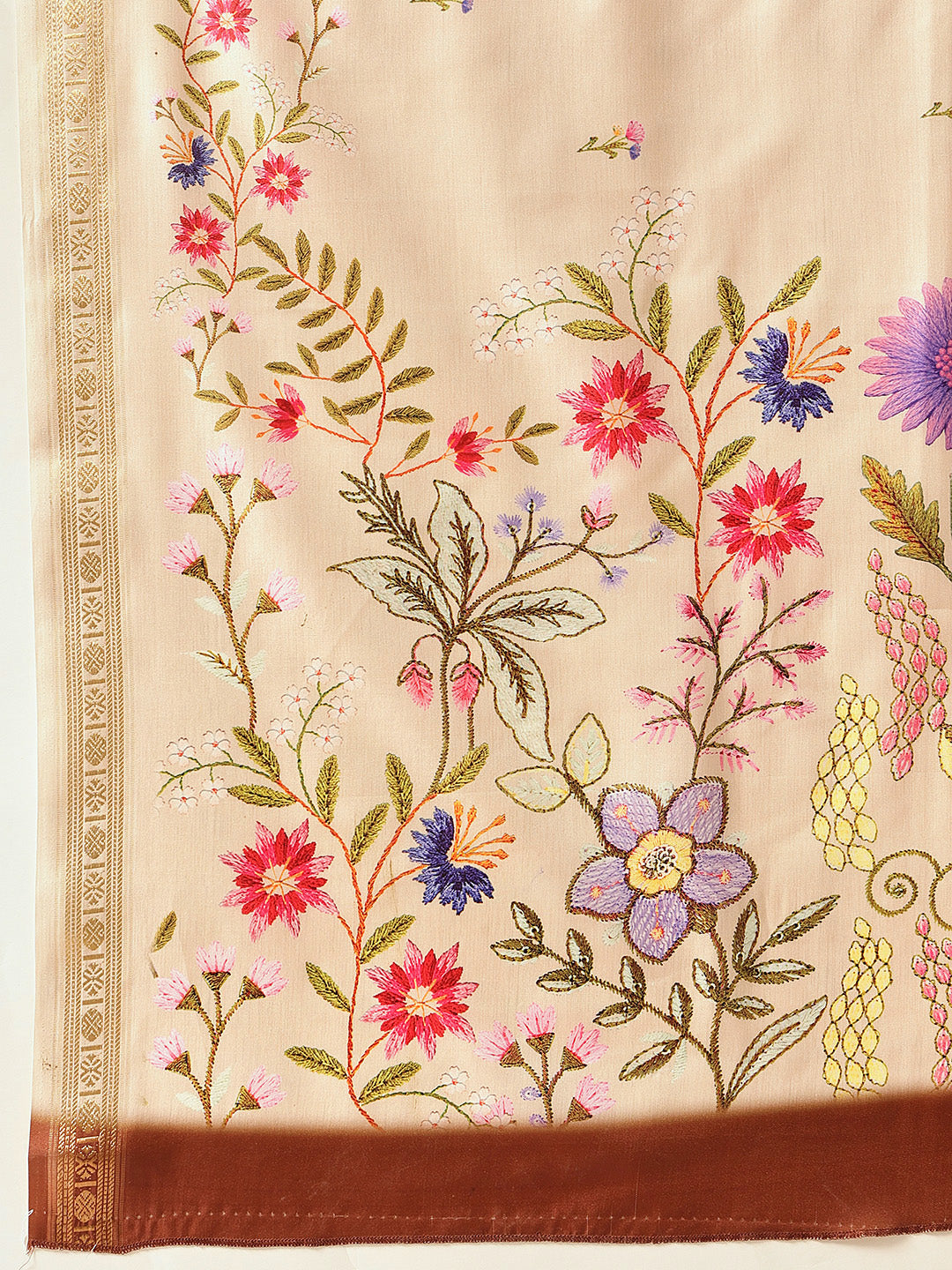 Tussar Color Soft Silk Floral Digital Printed Saree