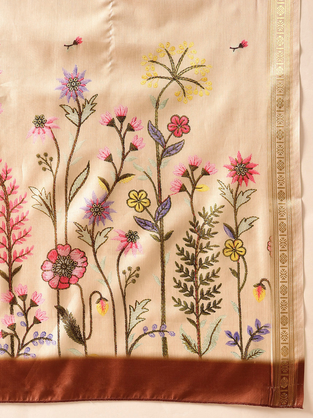 Tussar Color Soft Silk Floral Digital Printed Saree