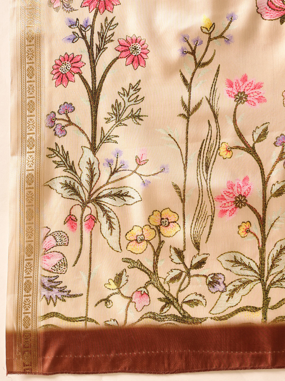 Tussar Color Soft Silk Floral Digital Printed Saree