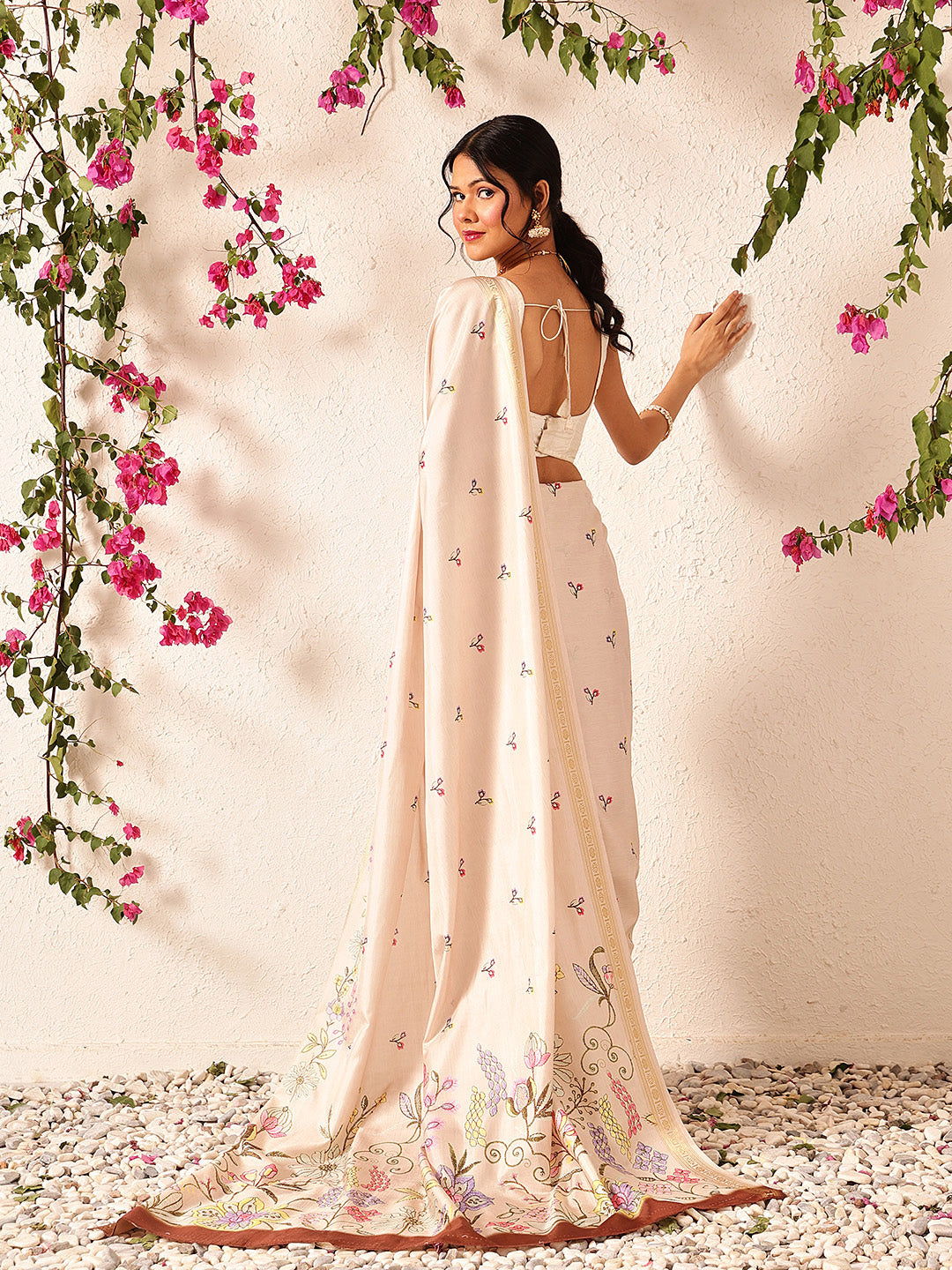 Tussar Color Soft Silk Floral Digital Printed Saree