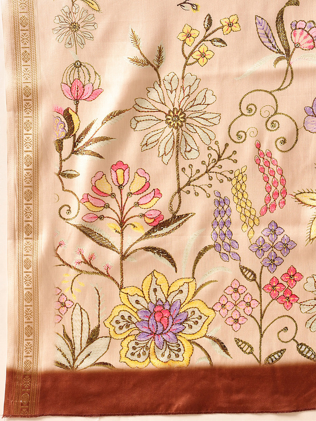 Tussar Color Soft Silk Floral Digital Printed Saree