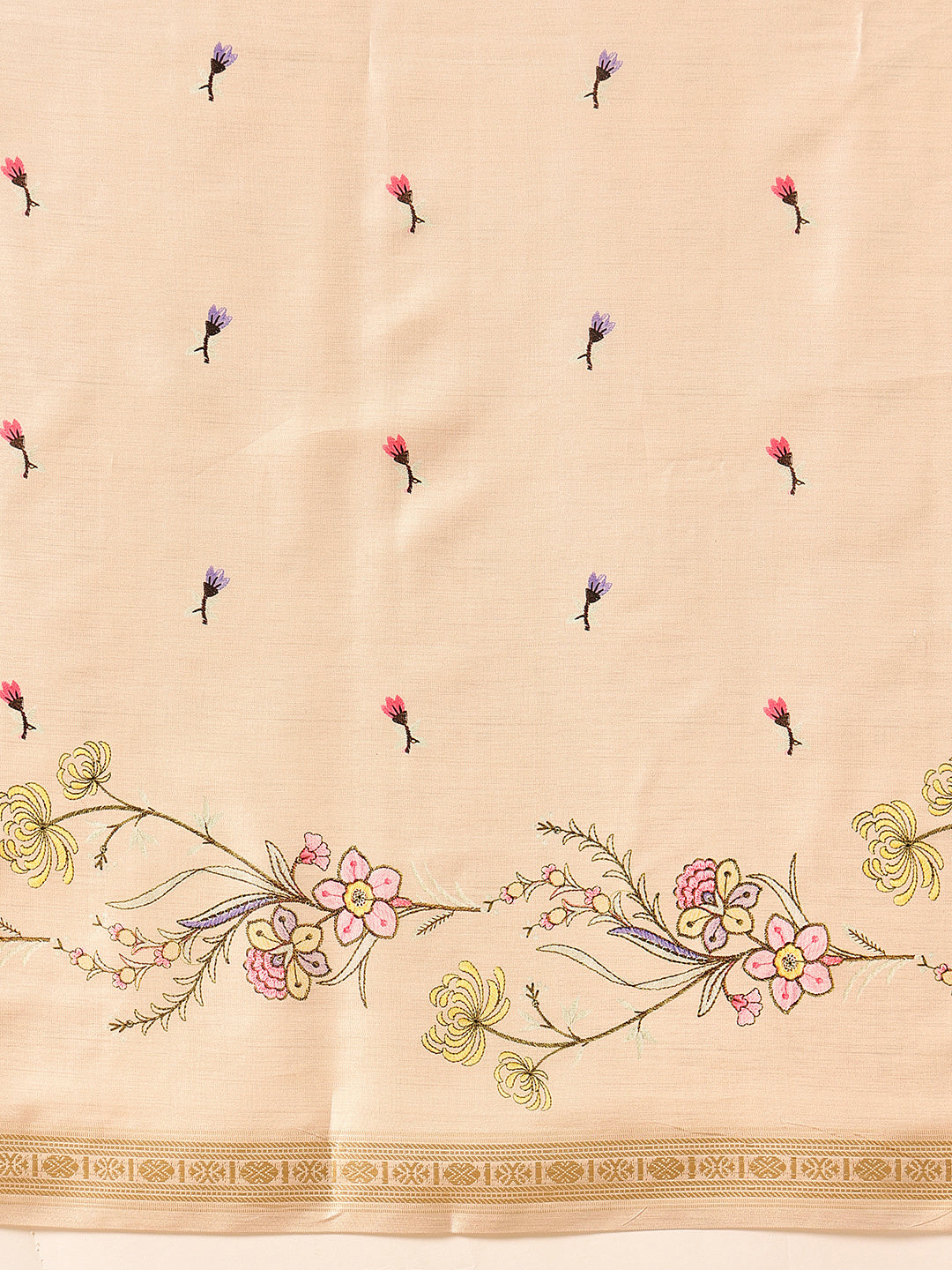 Tussar Color Soft Silk Floral Digital Printed Saree