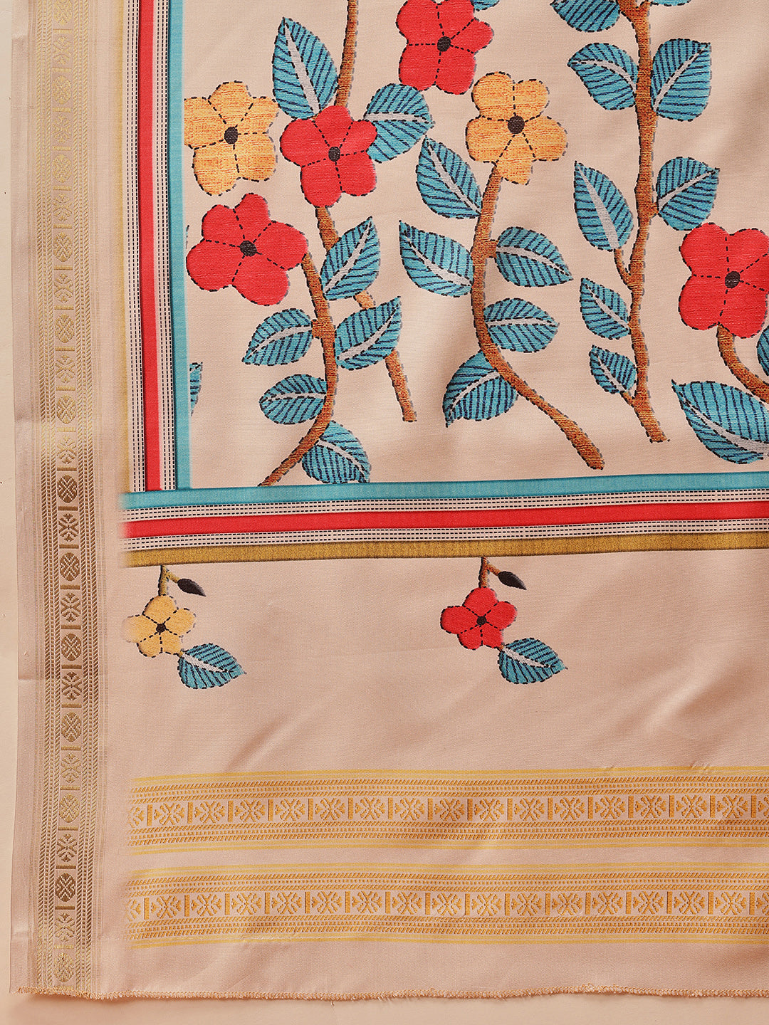 Floral Printed Soft Silk Saree