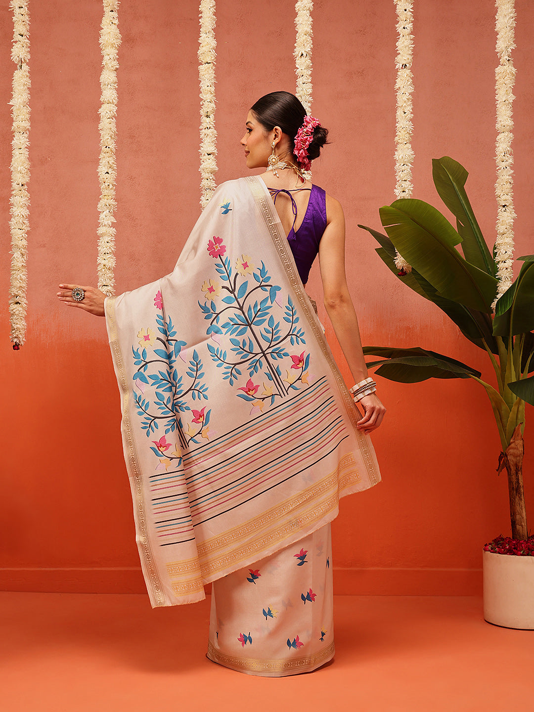 Floral Printed Soft Silk Saree