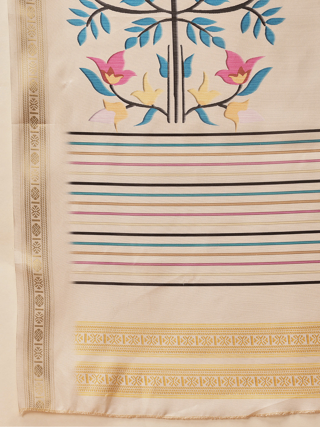 Floral Printed Soft Silk Saree