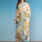 Vibrant Hues Digital Printed Zari Border Silk Saree