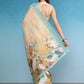 Vibrant Hues Digital Printed Zari Border Silk Saree