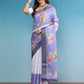 Vibrant Hues Digital Printed Zari Border Silk Saree