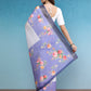 Vibrant Hues Digital Printed Zari Border Silk Saree
