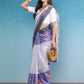 Vibrant Hues Digital Printed Zari Border Silk Saree