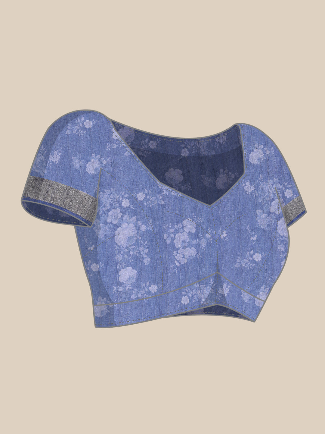 Vibrant Hues Digital Printed Zari Border Silk Saree