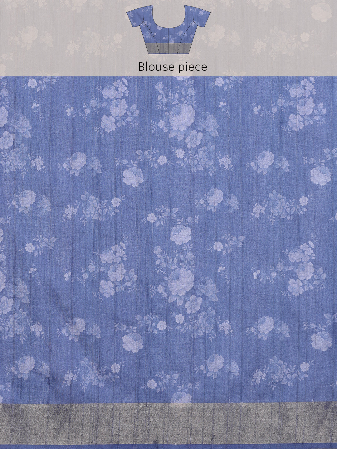 Vibrant Hues Digital Printed Zari Border Silk Saree