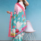 Vibrant Hues Digital Printed Zari Border Silk Saree