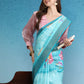Vibrant Hues Digital Printed Zari Border Silk Saree