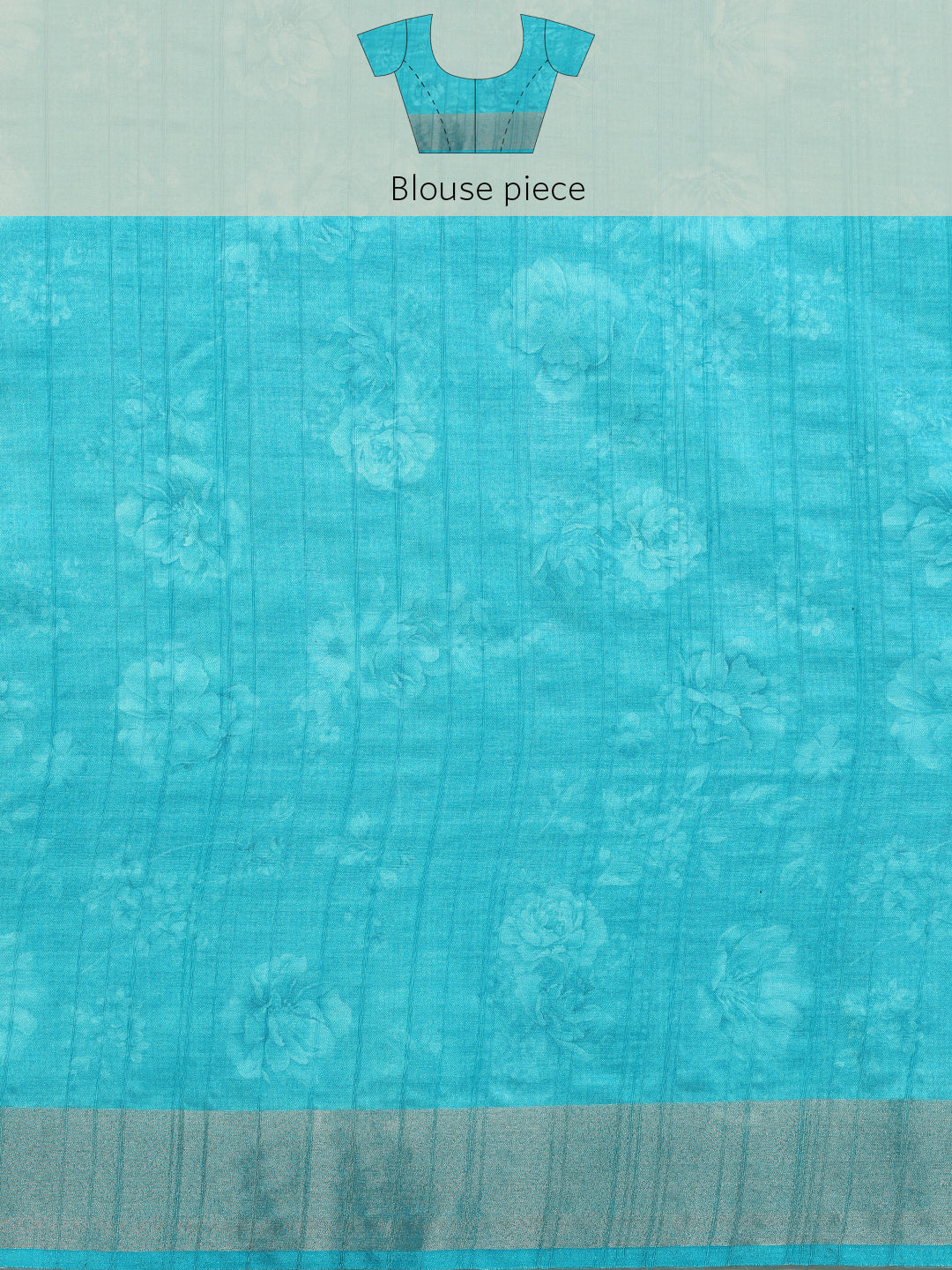 Vibrant Hues Digital Printed Zari Border Silk Saree