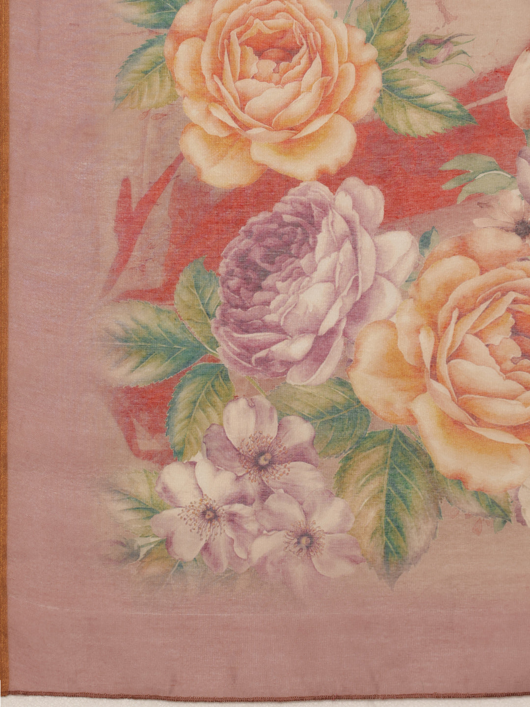 Floral Printed Cotton Blend Saree