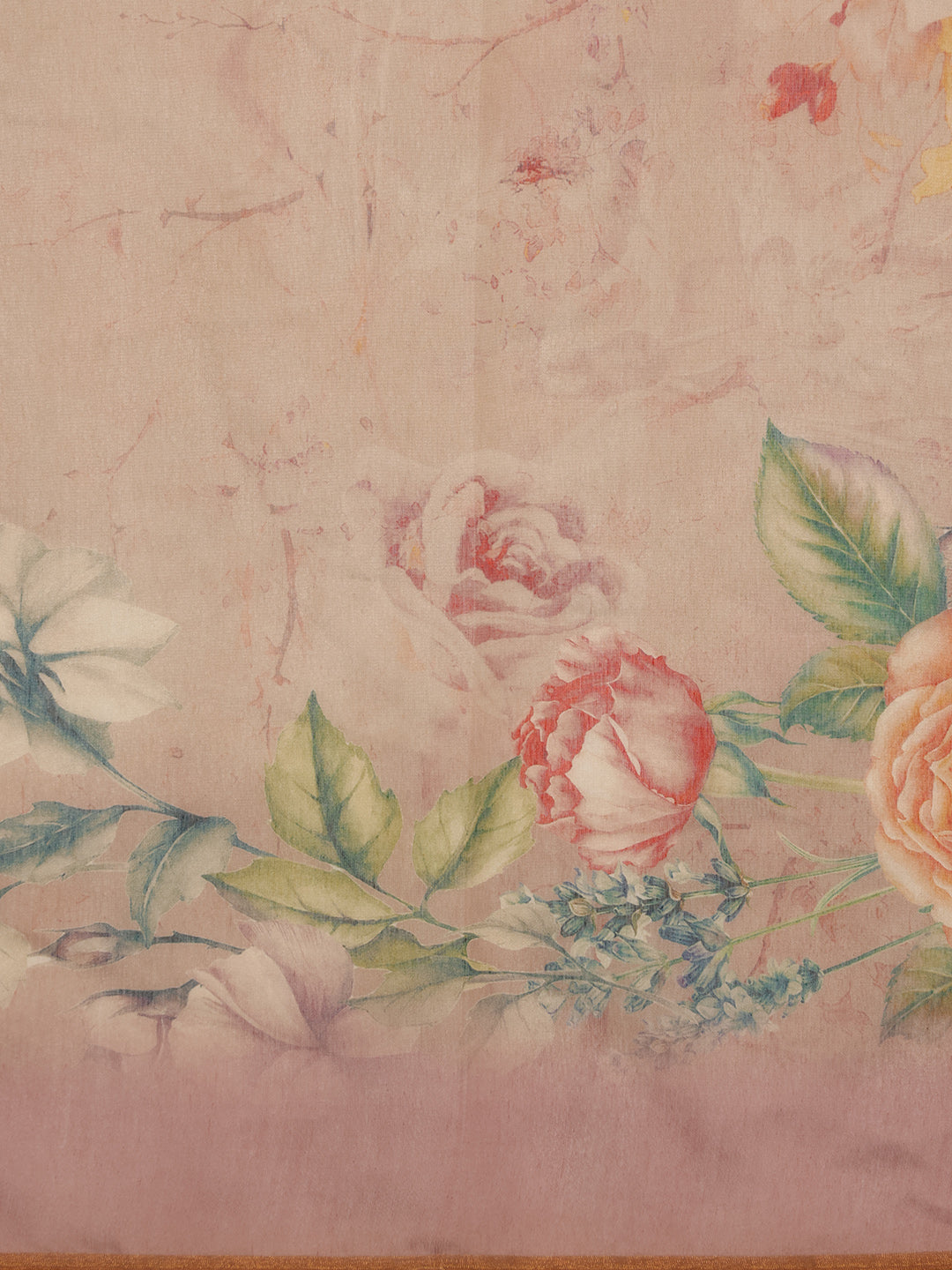 Floral Printed Cotton Blend Saree