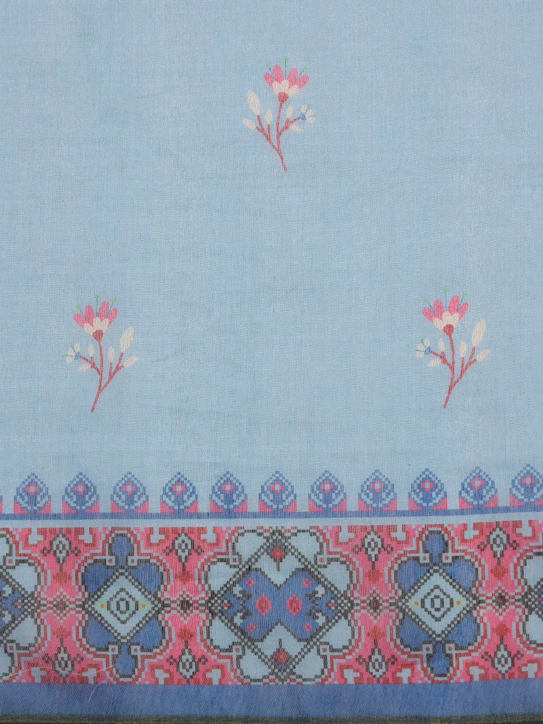 Floral Printed Cotton Blend Saree