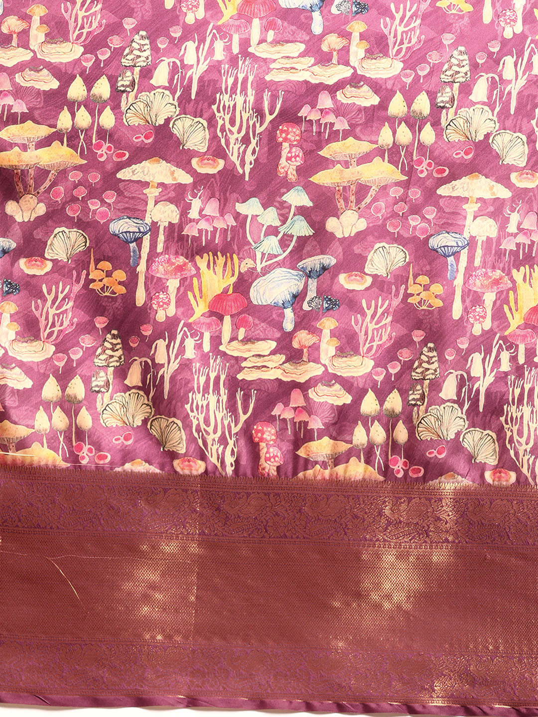 Kanchipuram Pattu Silk Zari Woven Digital Print Saree