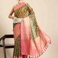 Women's Banarasi Silk Woven With Digital Printed Saree