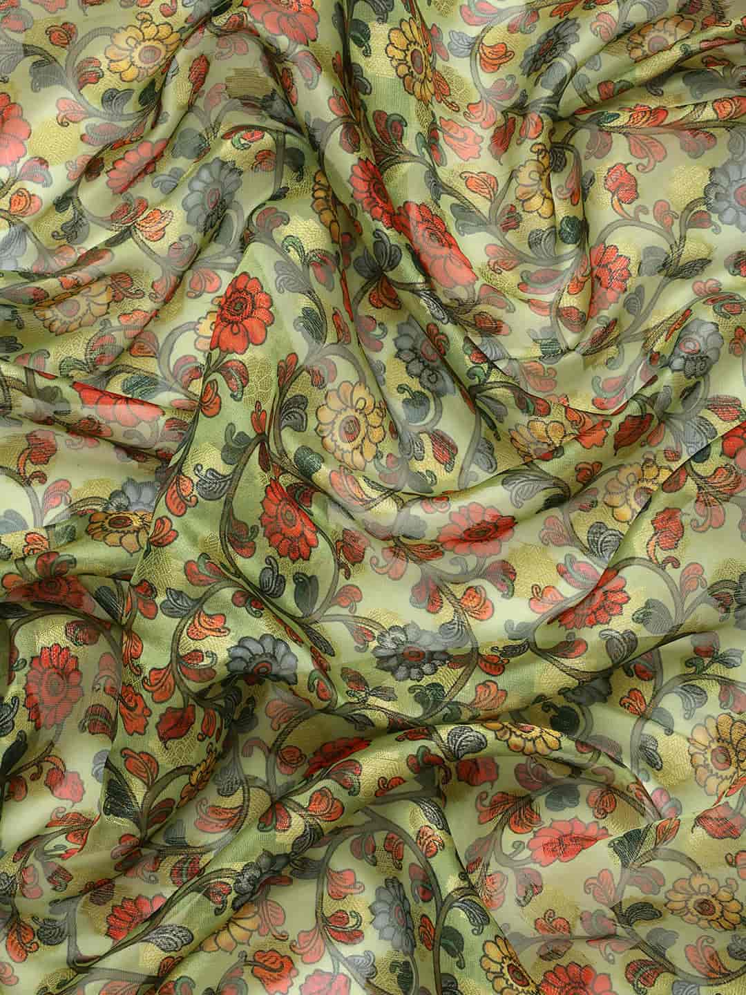 Women's Banarasi Silk Woven With Digital Printed Saree